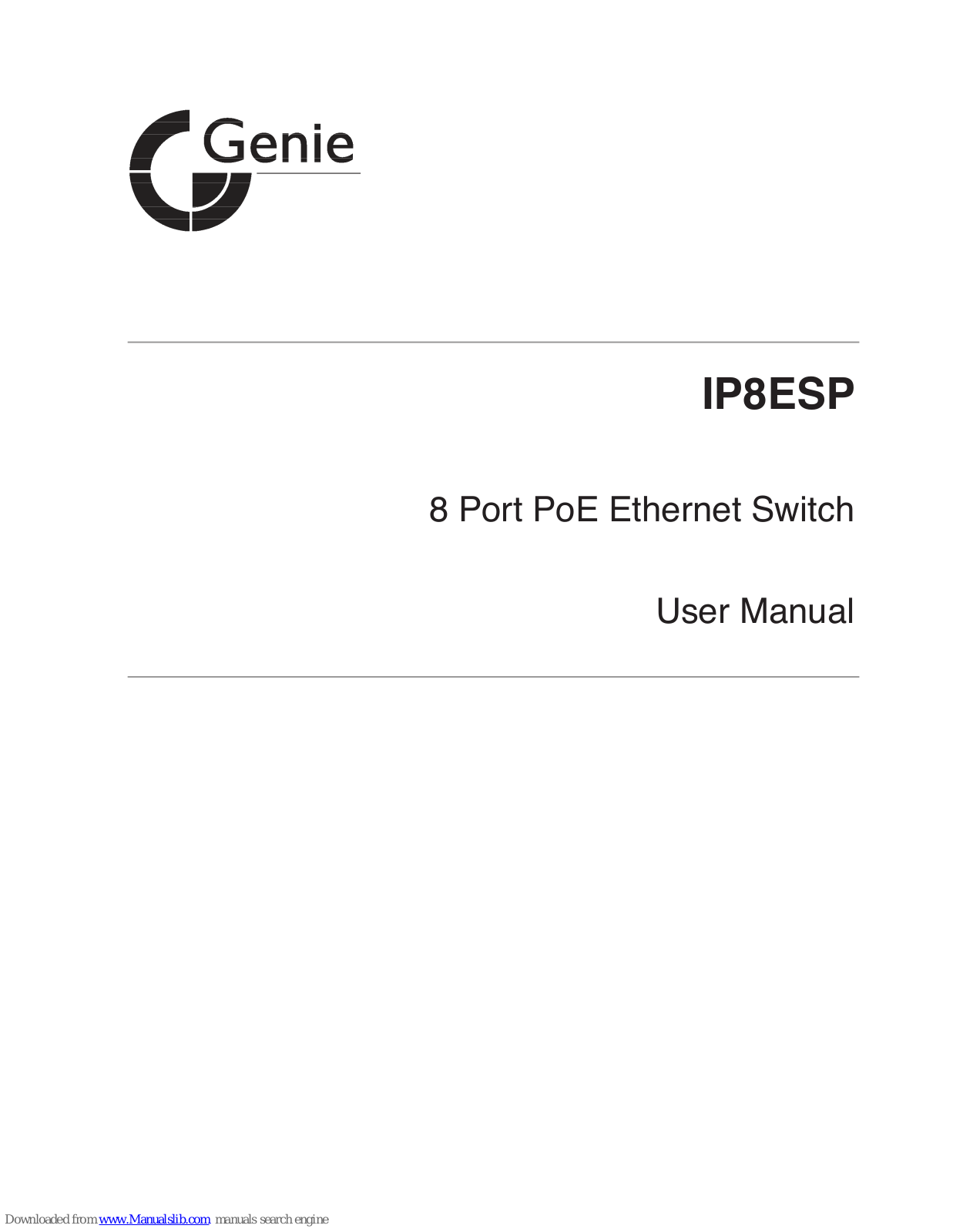 Genie IP8ESP User Manual - ManualMachine.com