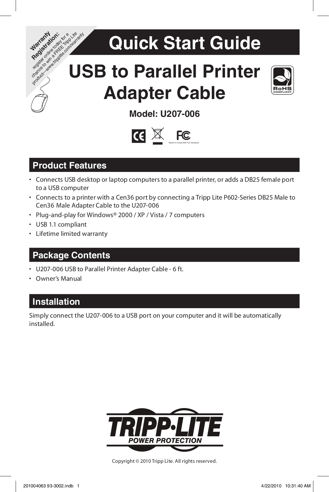 Tripp Lite U207-006 User Manual