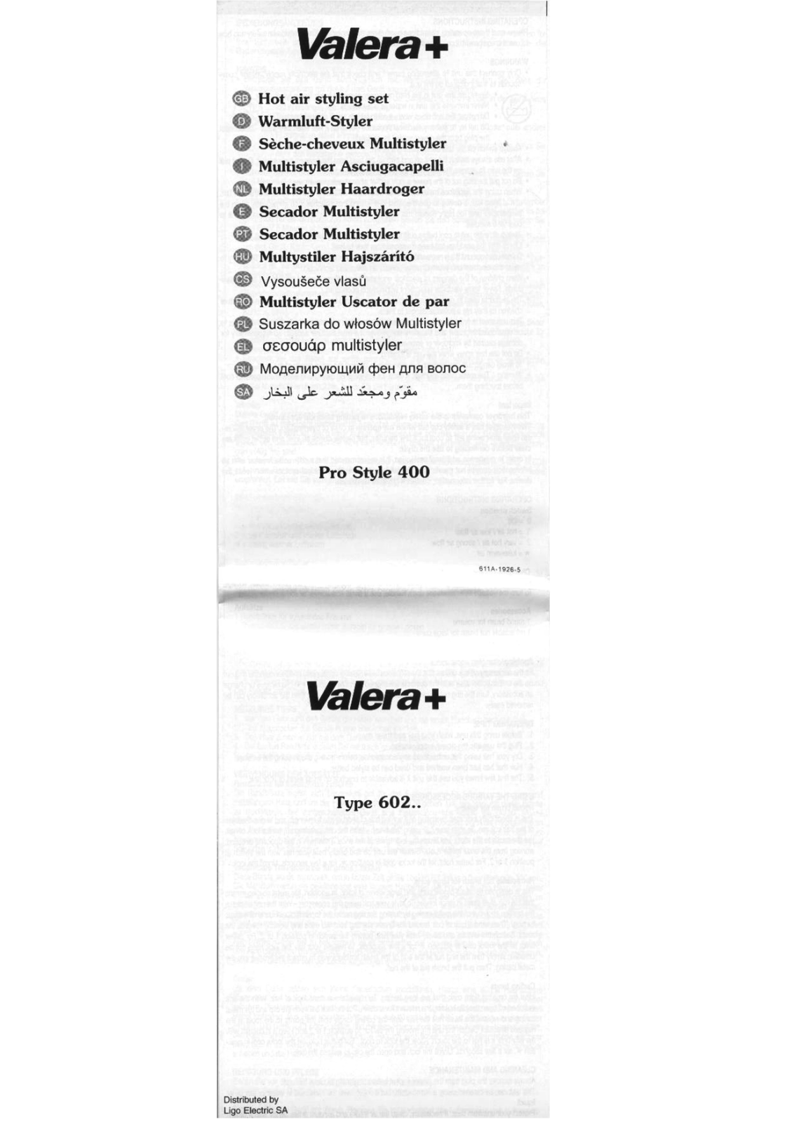 Valera 602.01A User Manual