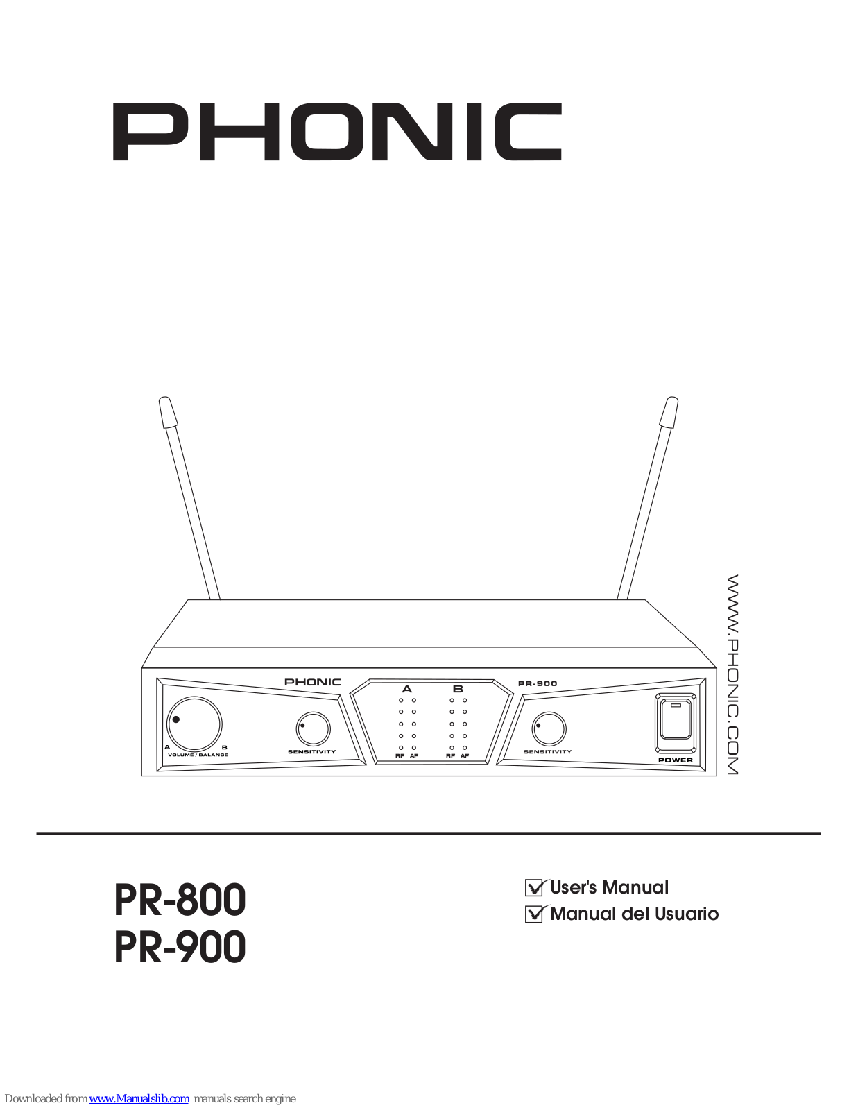 Phonic PR-800, PR-900 User Manual - ManualMachine.com