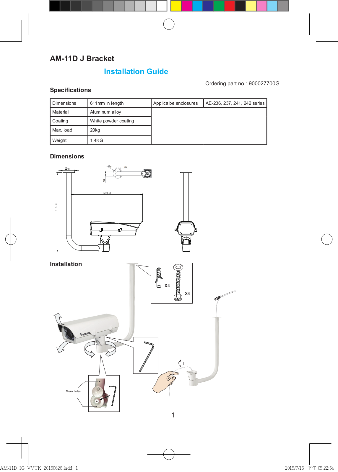 Vivotek AM-11D_V01 Installation Guide