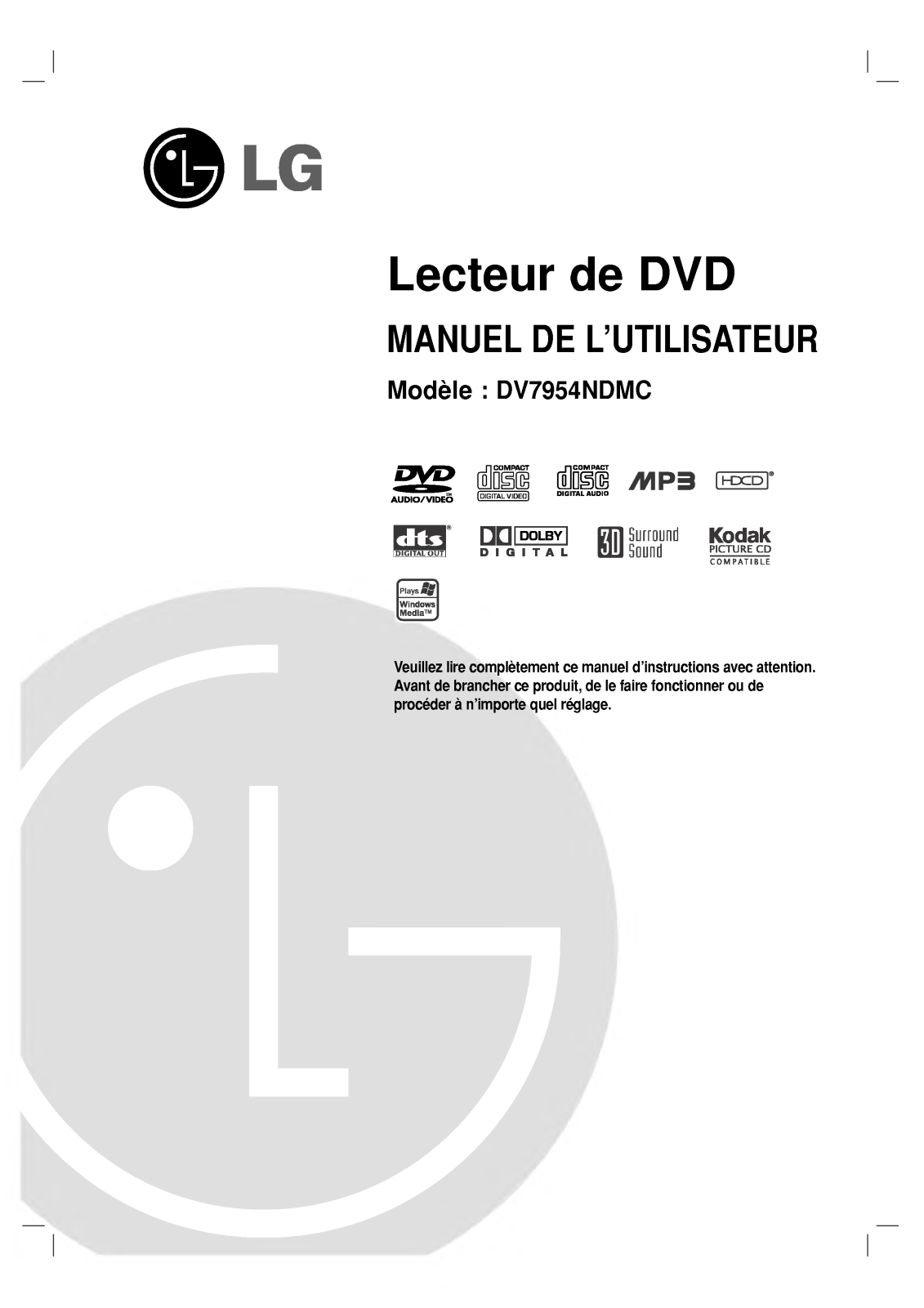 LG DM7954NDMC User Manual