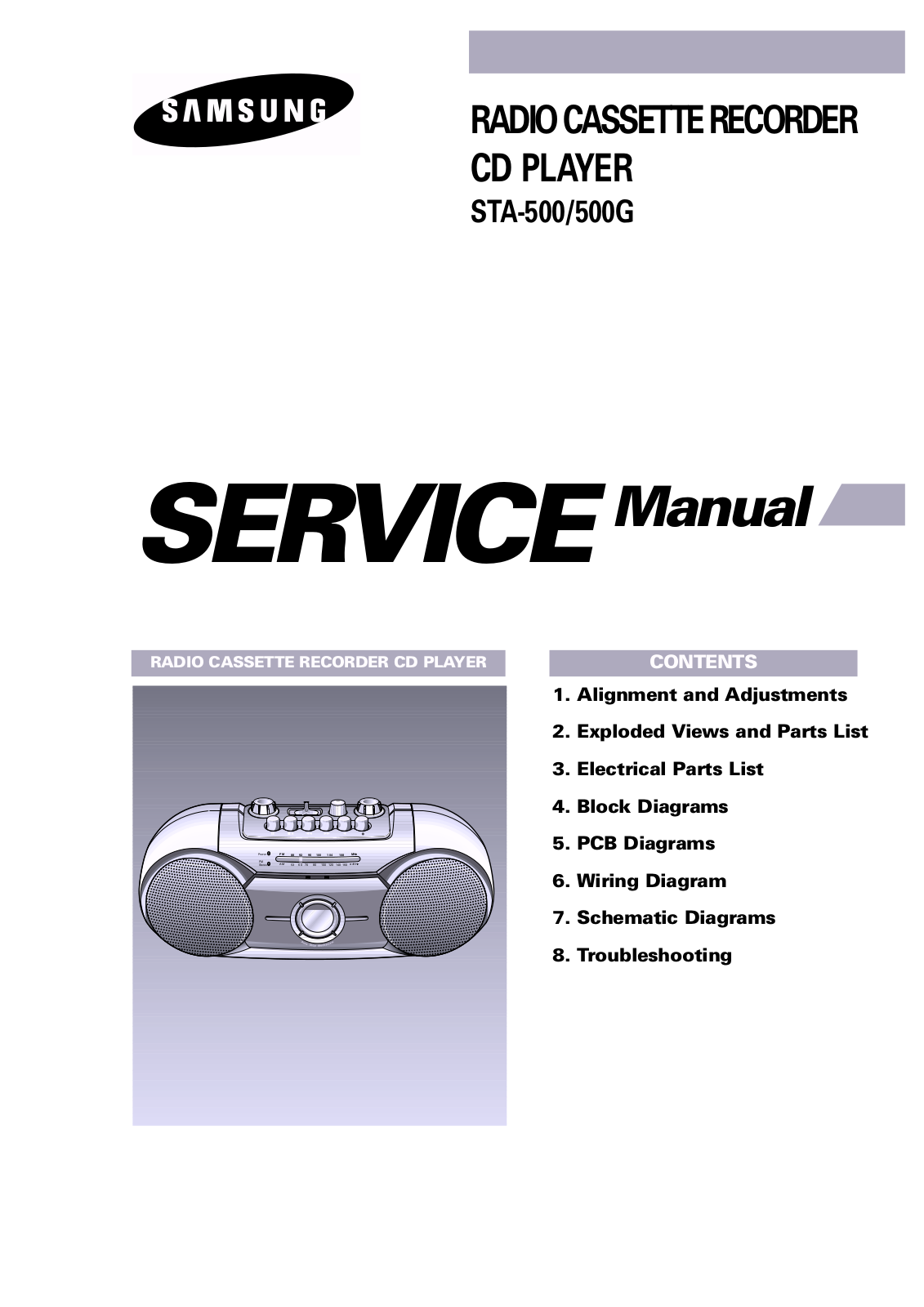 SAMSUNG ST-A500G Service Manual COVER