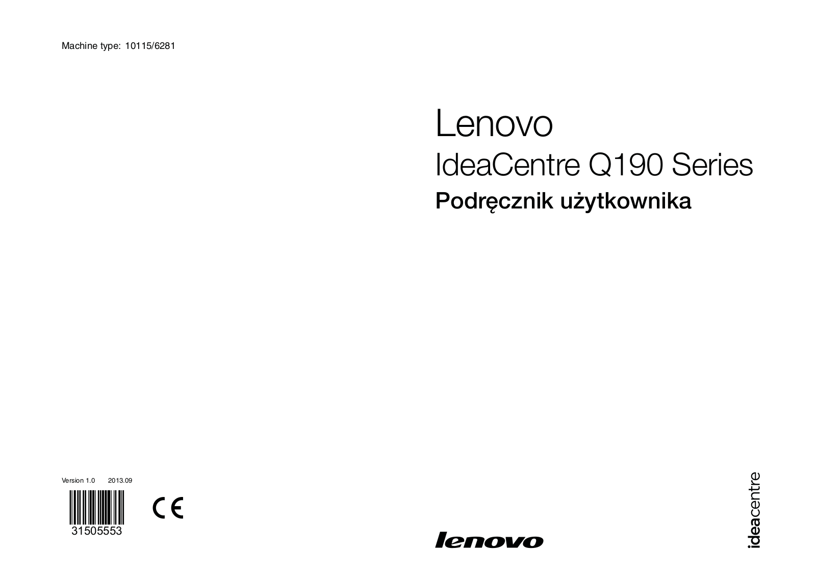 Lenovo IdeaCentre Q190 Series User Guide