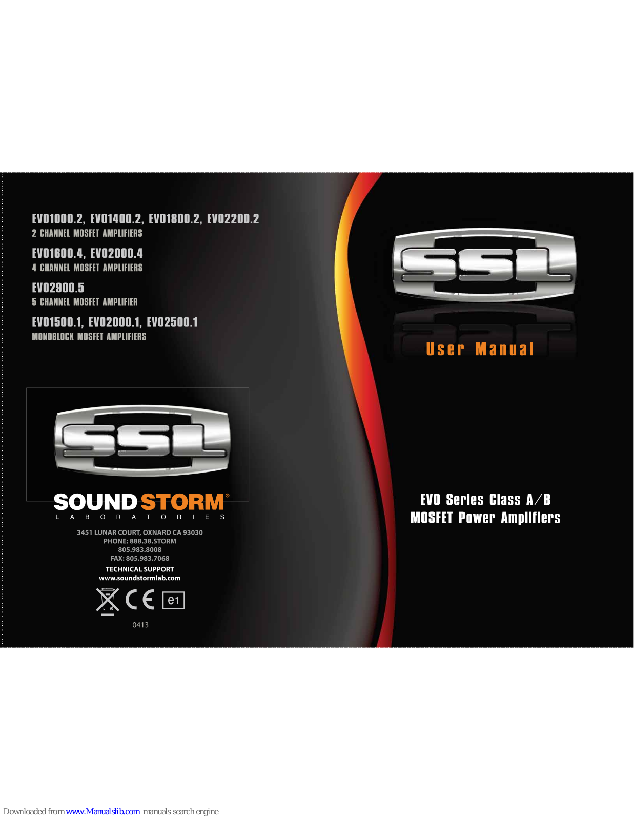 Ssl EVO1500.1, EVO2000.1, EVO2500.1, EVO2900.5, EVO1600.4 User Manual