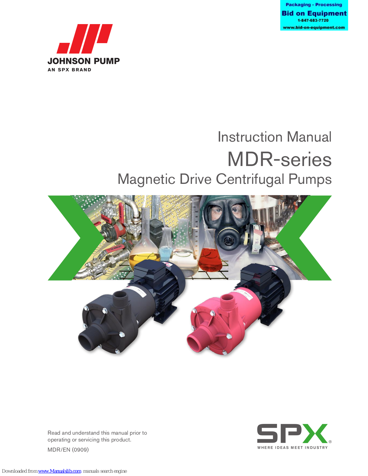 Johnson Pump MDR Series, MDR45, MDR75, MDR105, MDR85 Instruction Manual - ManualMachine.com
