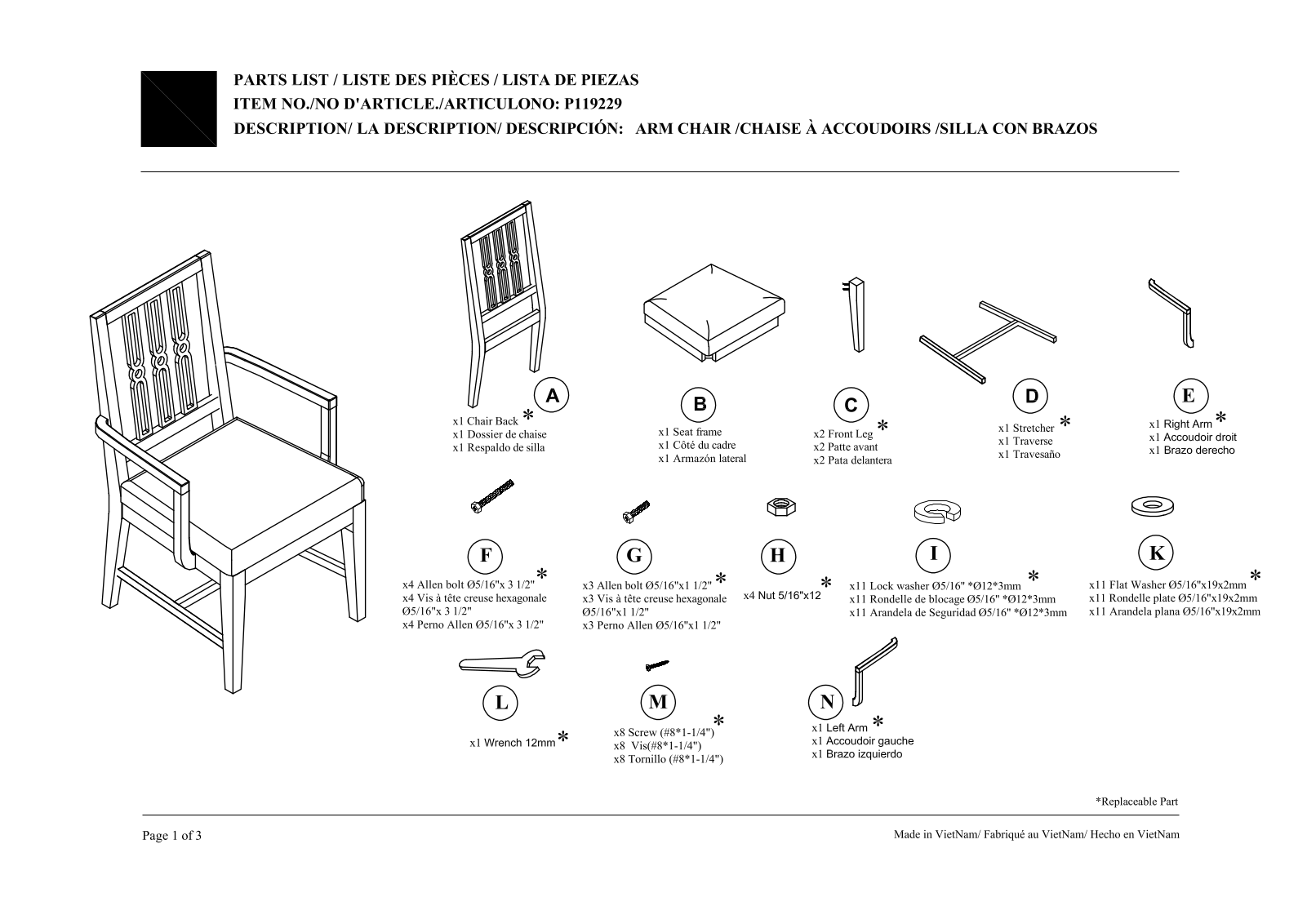Pulaski P119229 Assembly Guide - ManualMachine.com