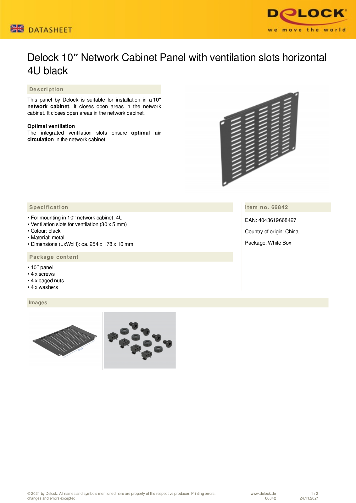 DELOCK 66842 Datasheet - ManualMachine.com