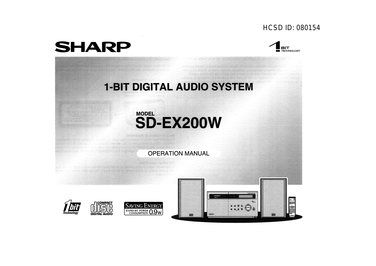 Sharp SD-EX200W Operation Manual