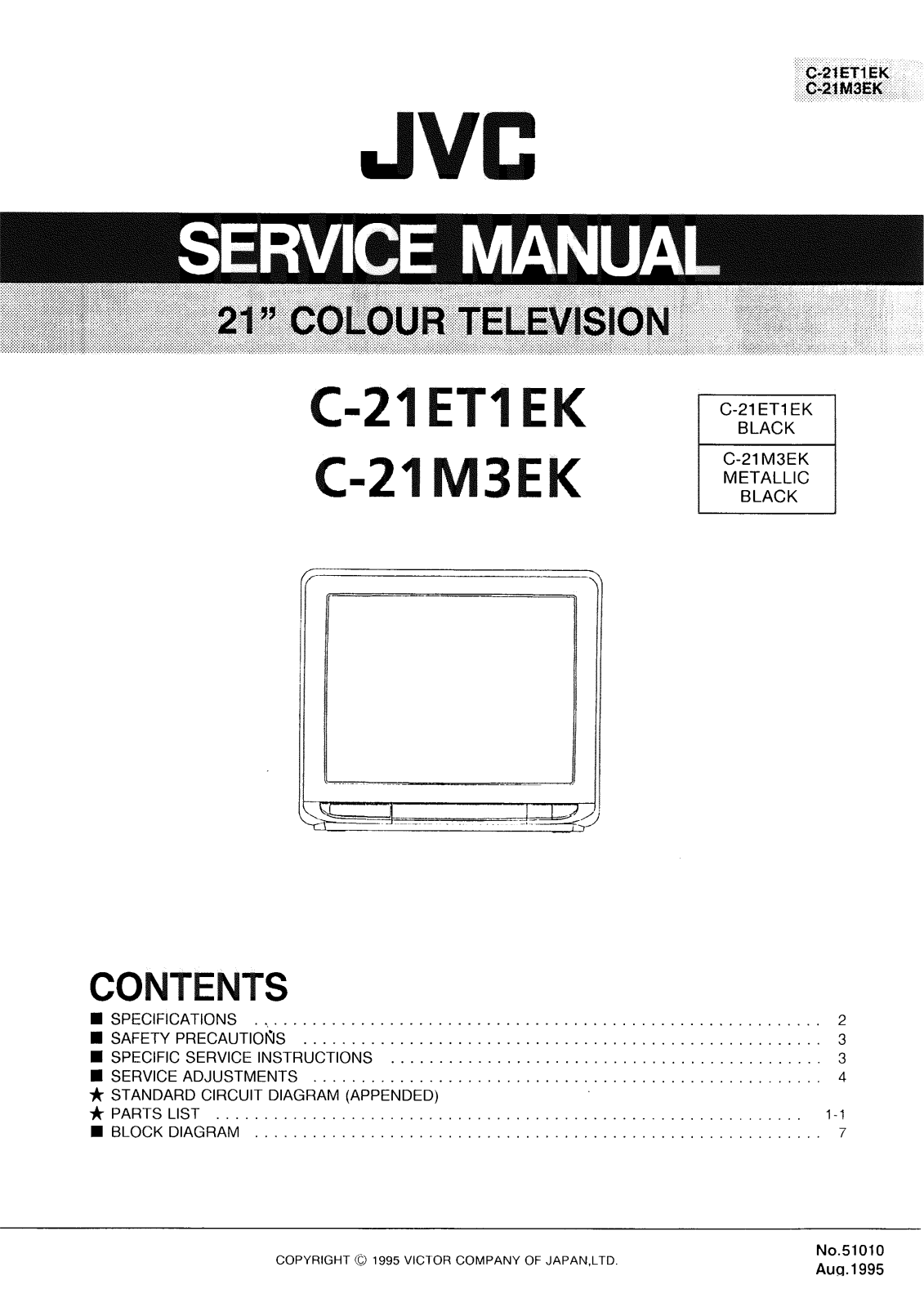 JVC C-21ET1EK, C-21M3EK Schematic