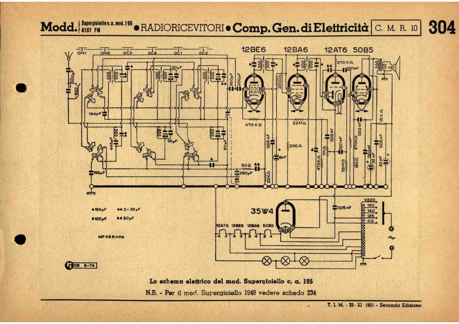 CGE supergioiello 195 schematic - ManualMachine.com