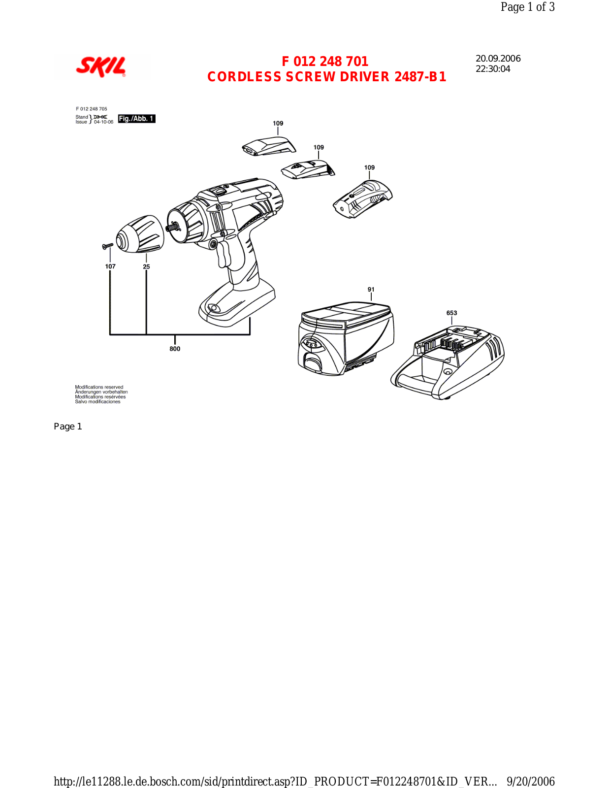 Skil F 012 248 701 User Manual