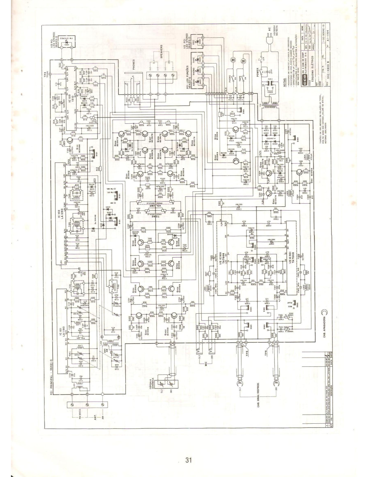 CCE SHC-4800B Schematic