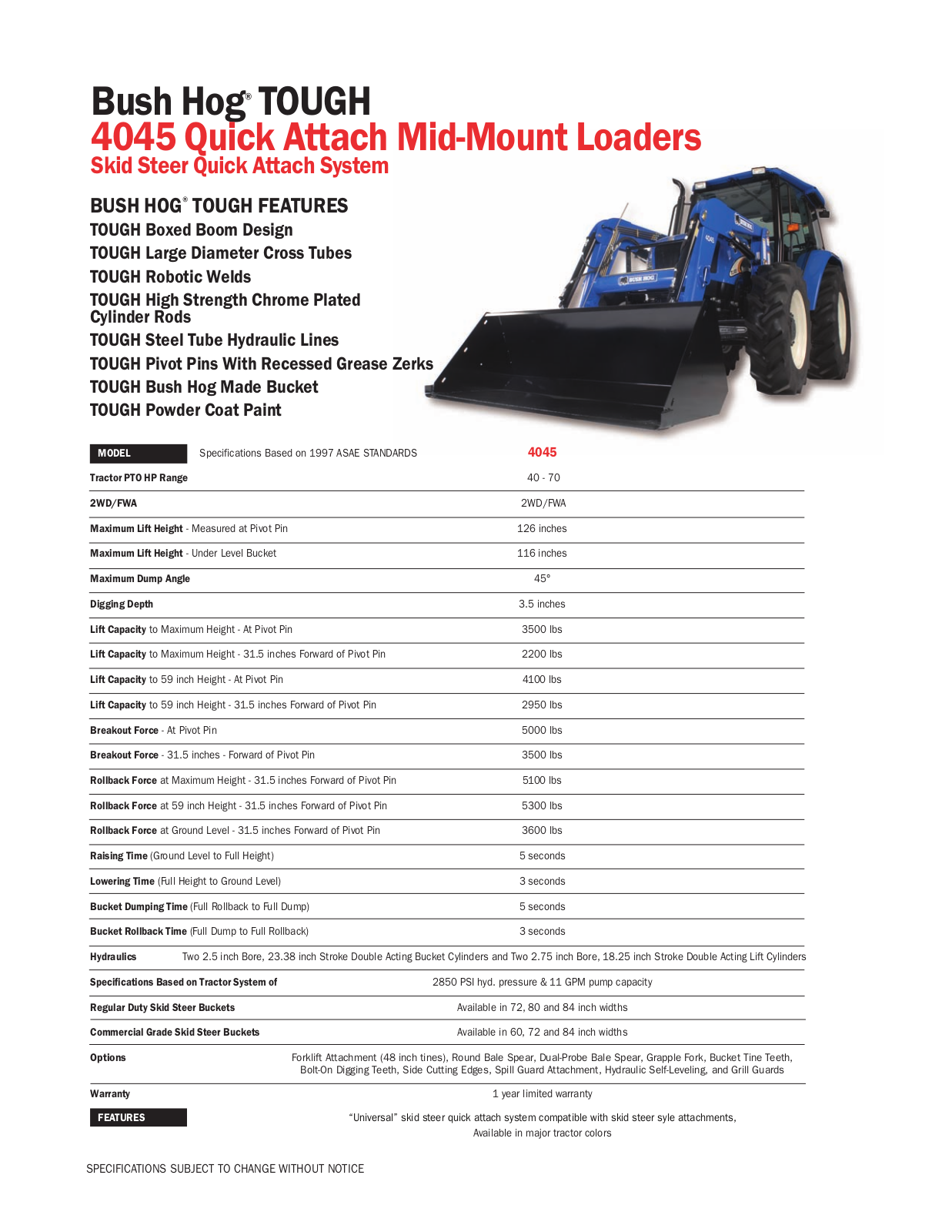 Bush Hog 4045 User Manual