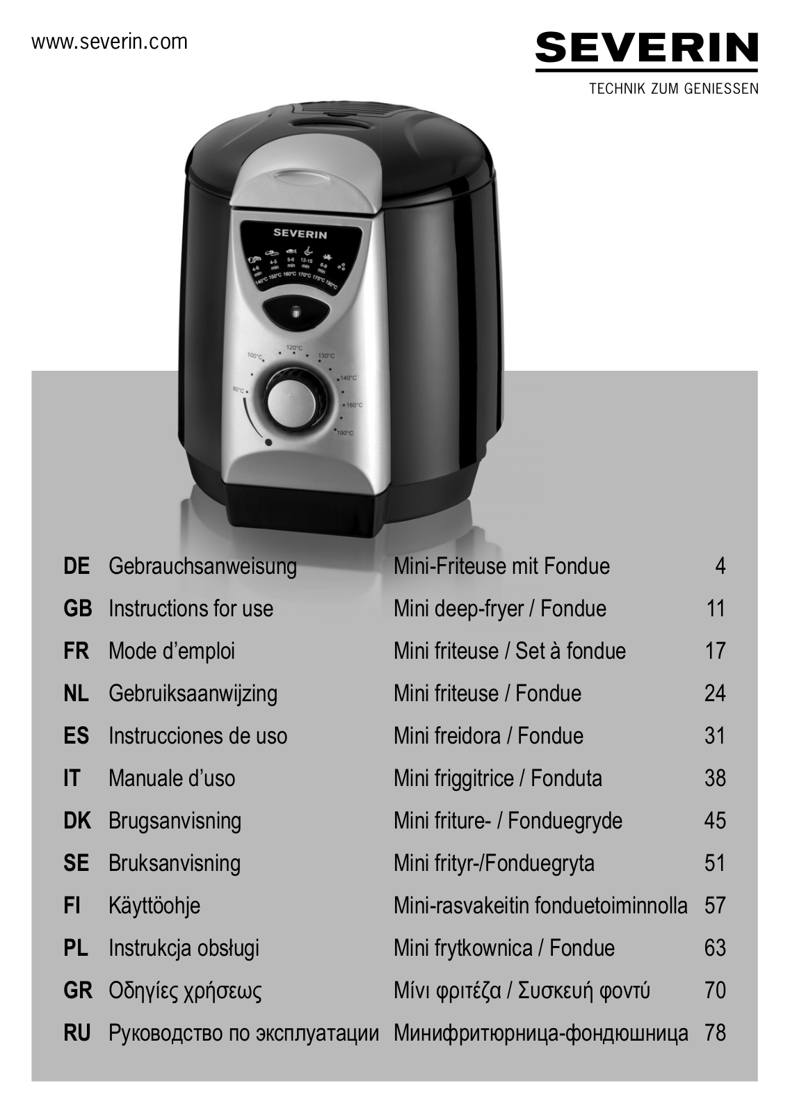 SEVERIN FR2408 User Manual