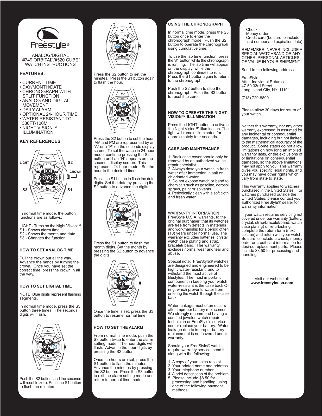 Freestyle 520, 749 User Manual