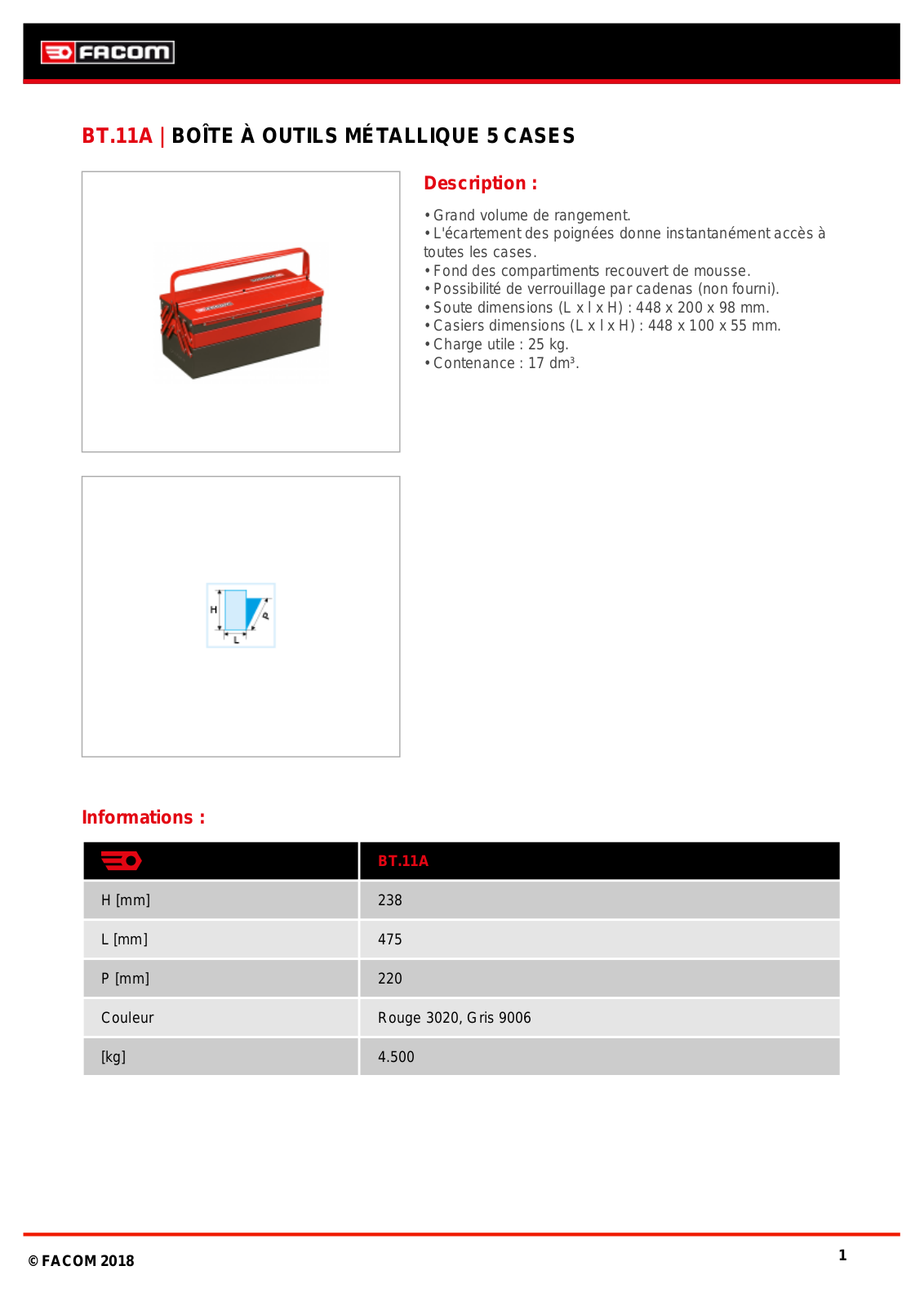Facom BT.11GPB Specification - ManualMachine.com