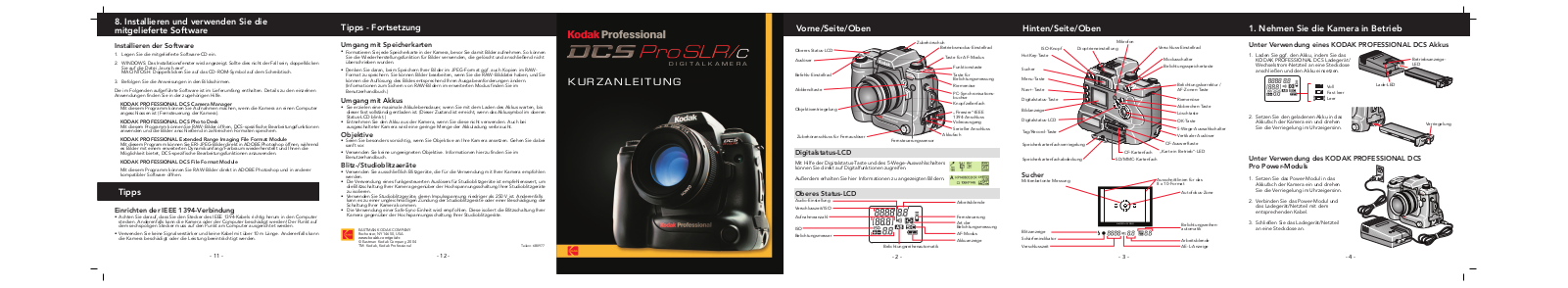 Kodak DCS PRO SLR-C User Manual