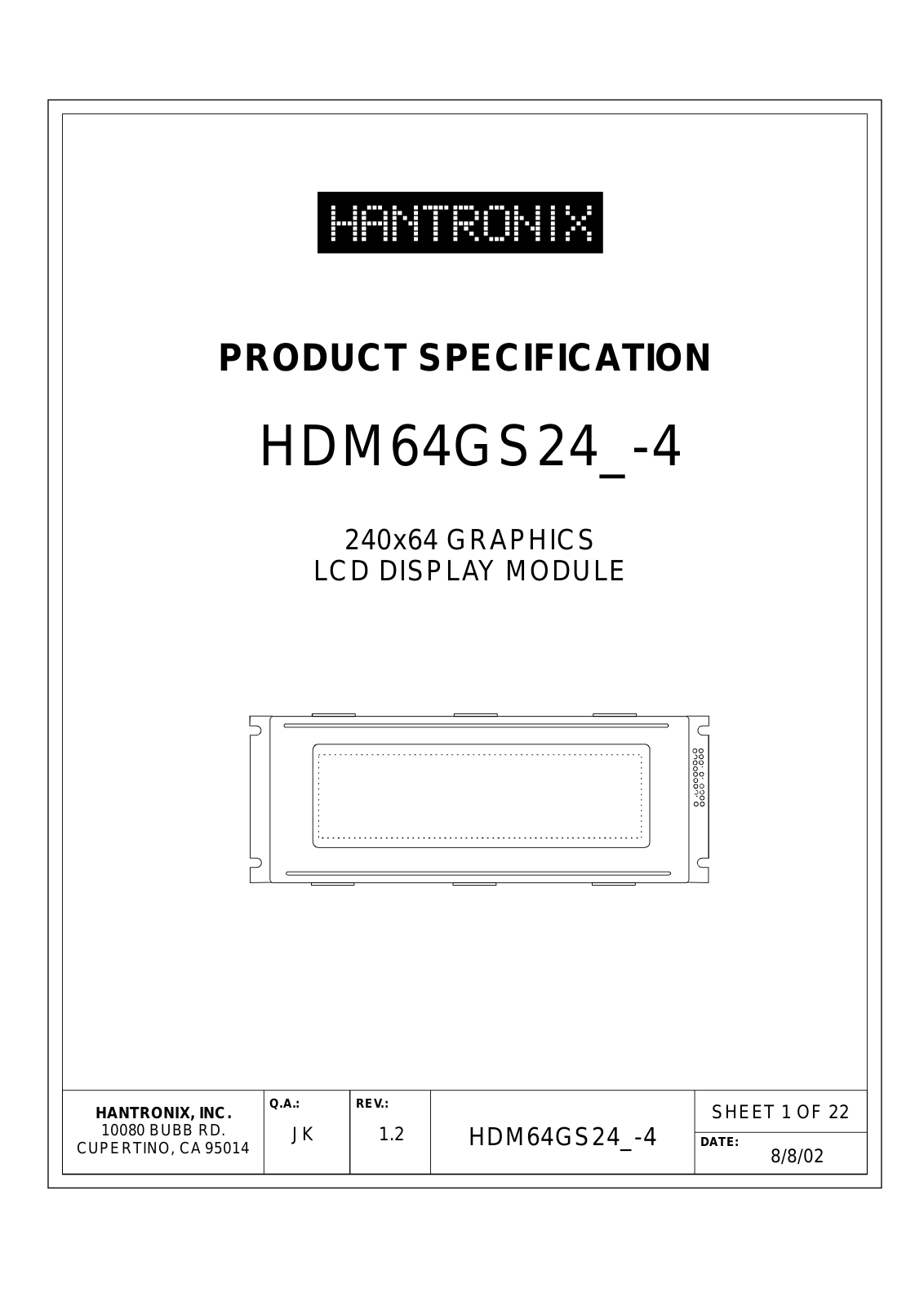 HANTRONIX HDM64GS24-4 Datasheet