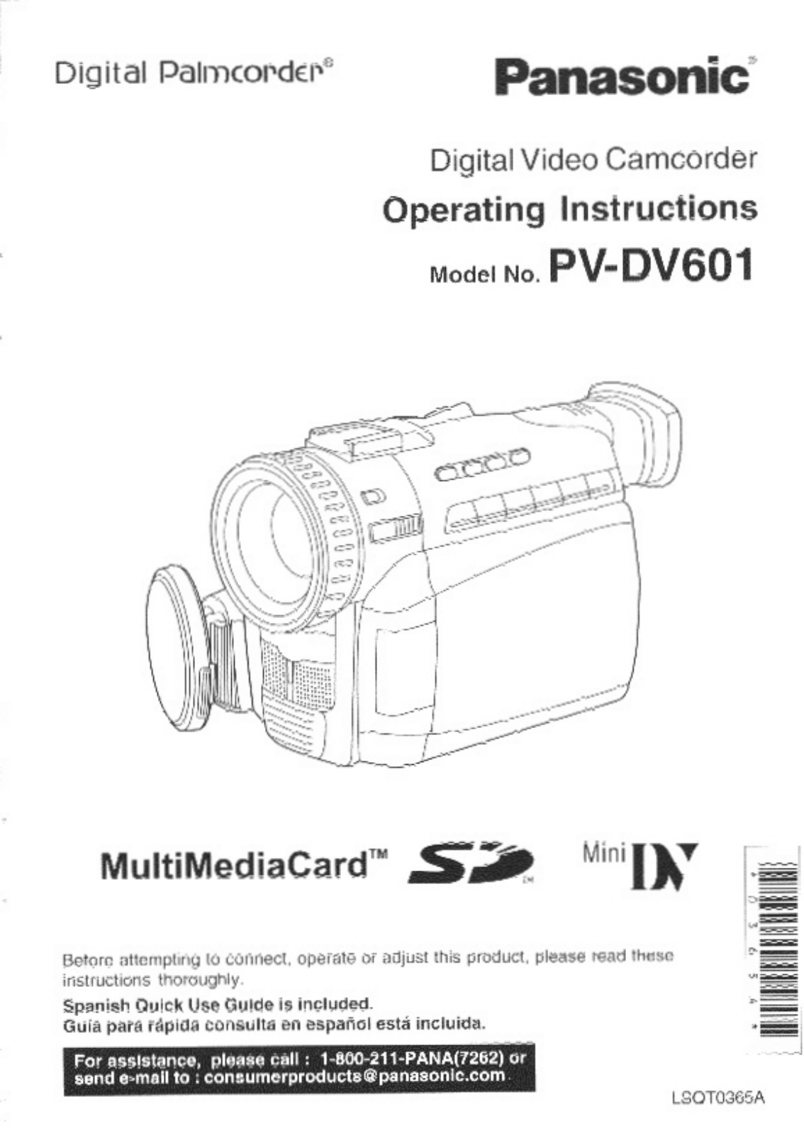 Panasonic PV-DV601, PV-DV601D User Manual