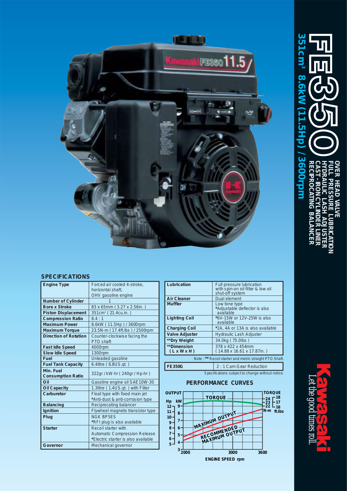 Kawasaki FE350 User Manual