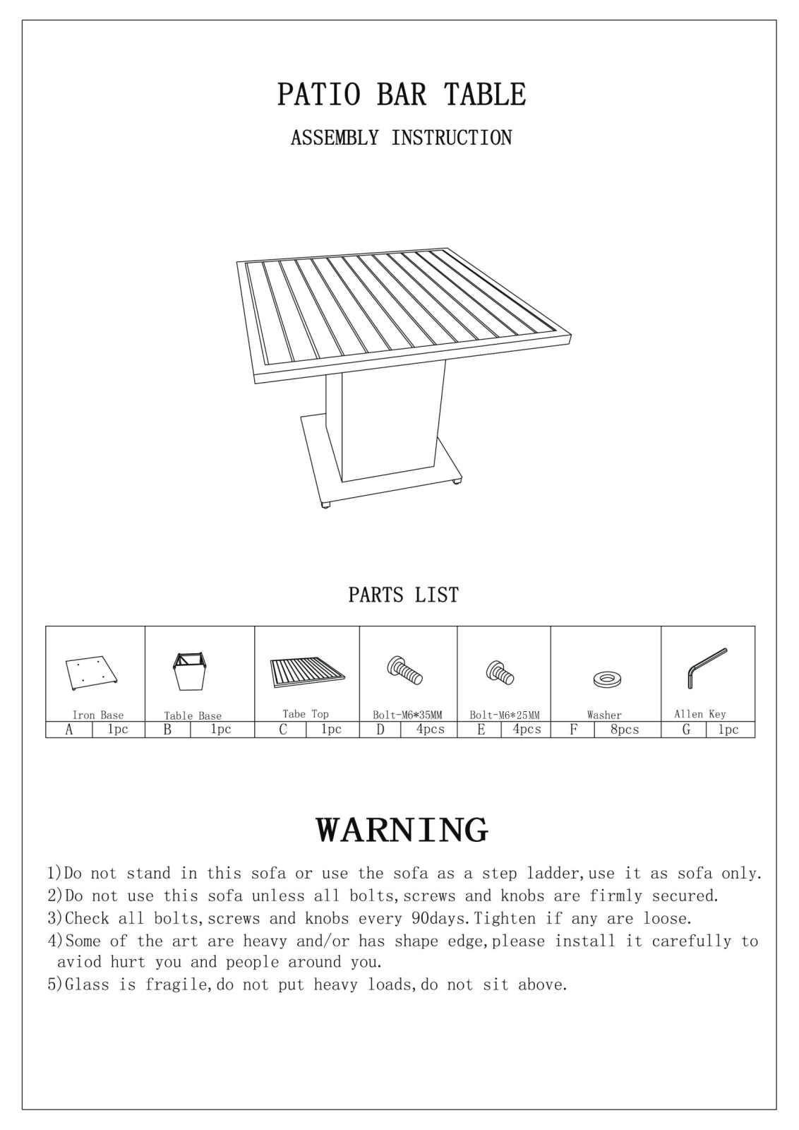 TK Classics SBQH3276 Installation & Assembly - ManualMachine.com