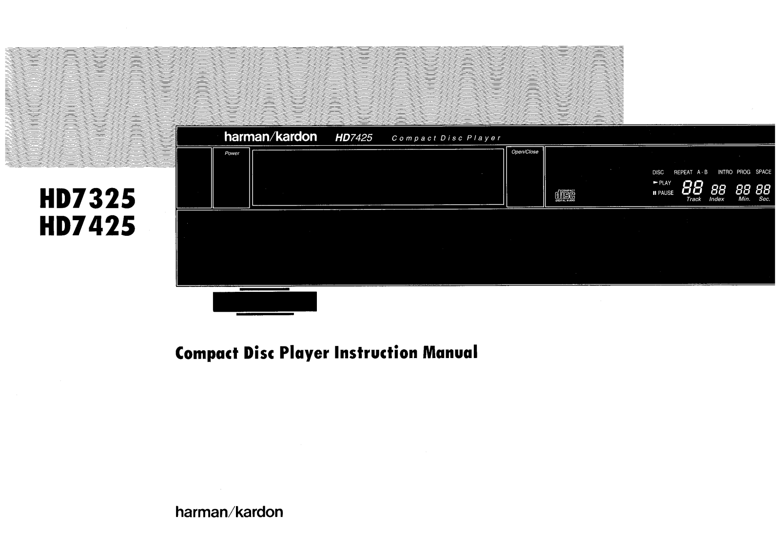 Harman-Kardon HD7425, HD7325 User Manual