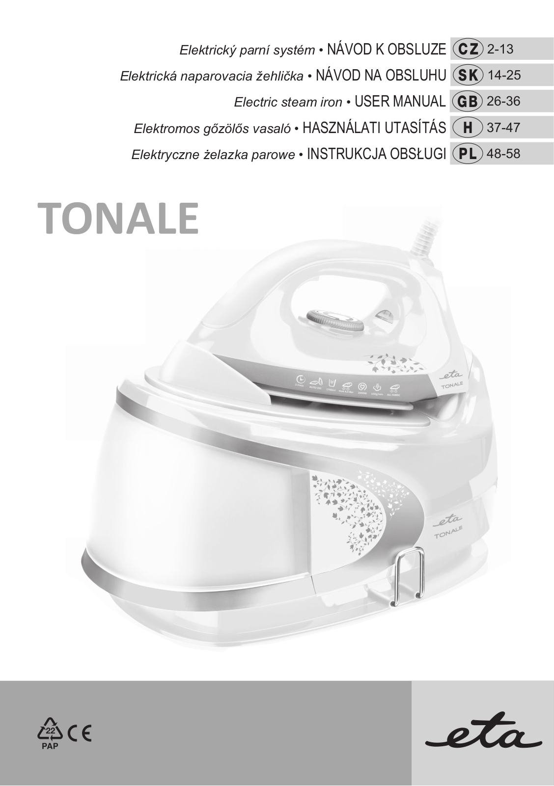 ETA Tonale User Manual