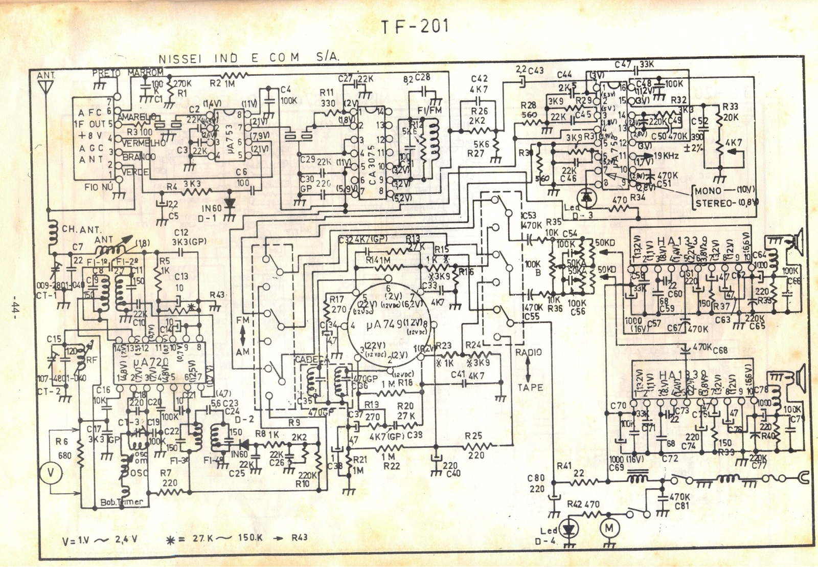 NISSEI TF-201 Schematic