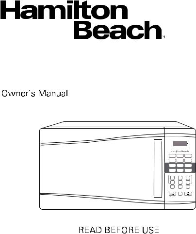 Hamilton beach EM925AJW-P2, EM925AJW-P1 User Manual