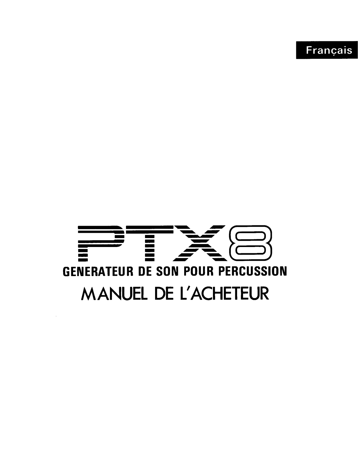 Yamaha PTX8 Owner's Manual