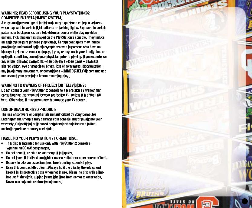 Games PS2 NCAA COLLEGE FOOTBALL 2K3 User Manual