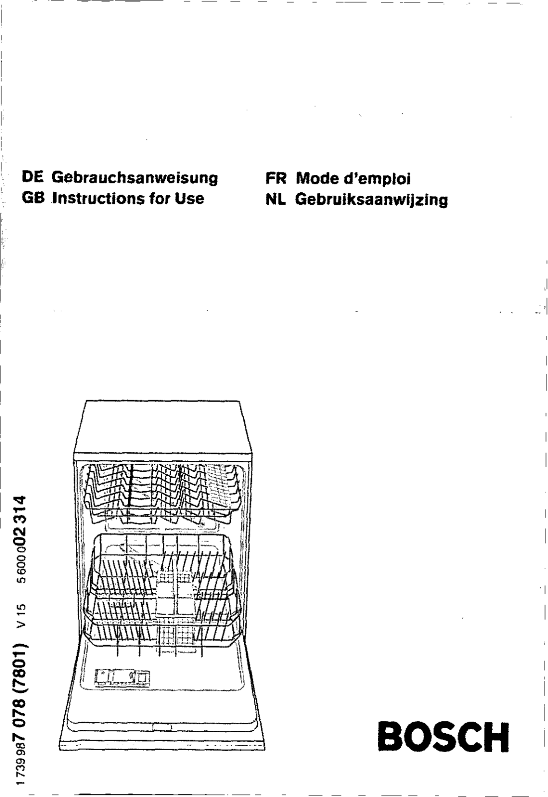 Bosch SGV 5603-03 User Manual