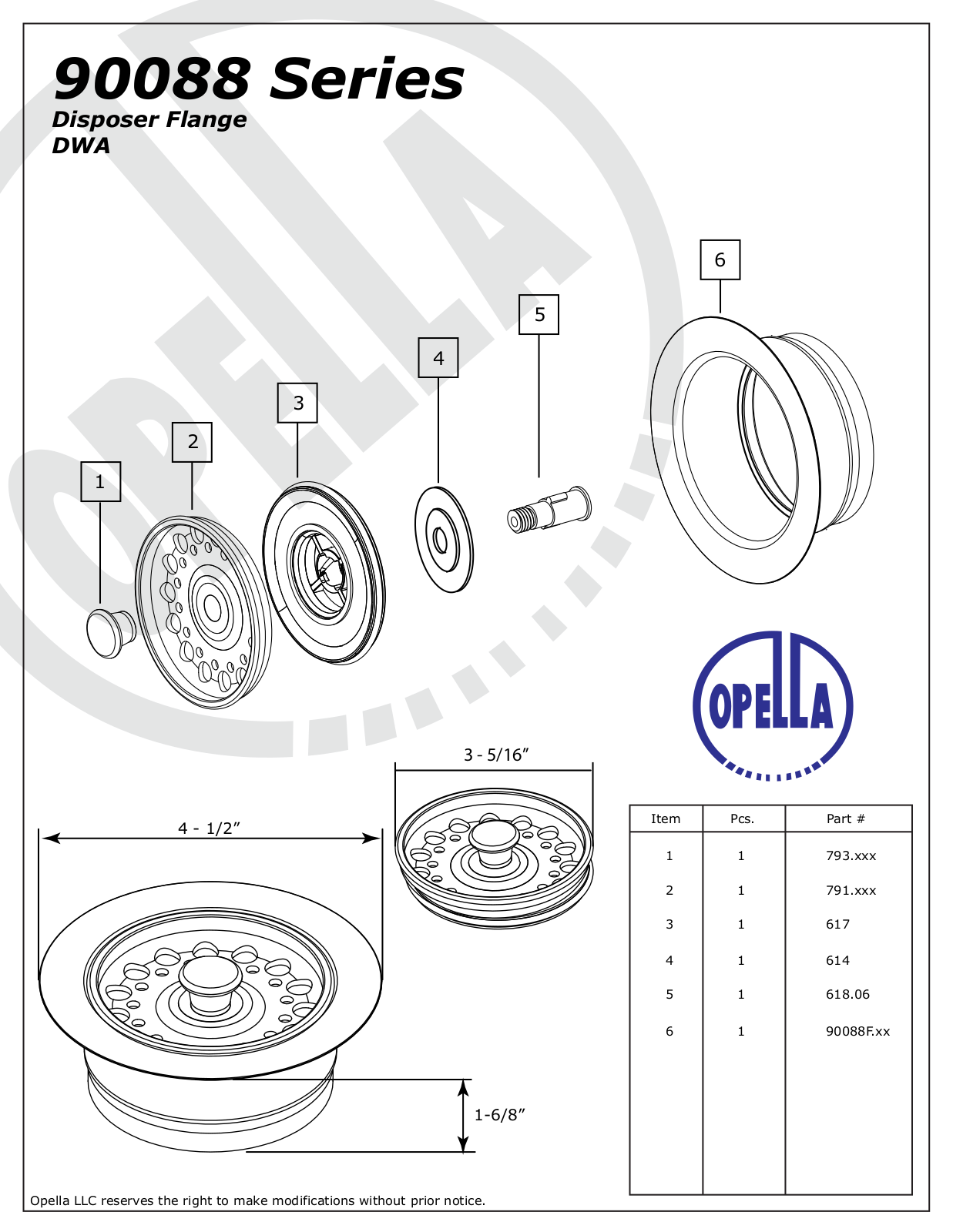 Opella OPE1166 Specifications & Dimensions - ManualMachine.com