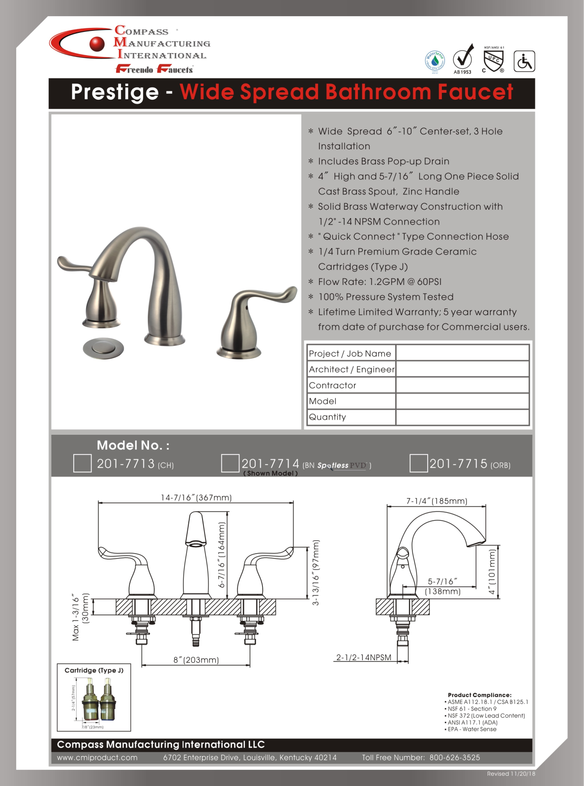 CMI QMV10062 Specifications - ManualMachine.com