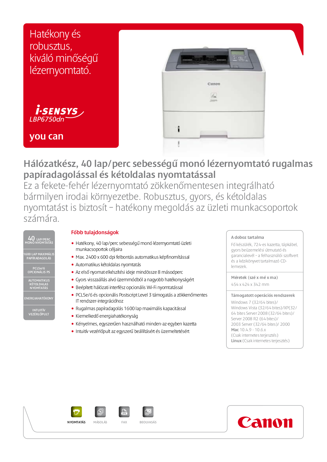 Canon I-SENSYS LBP6750DN BROCHURE