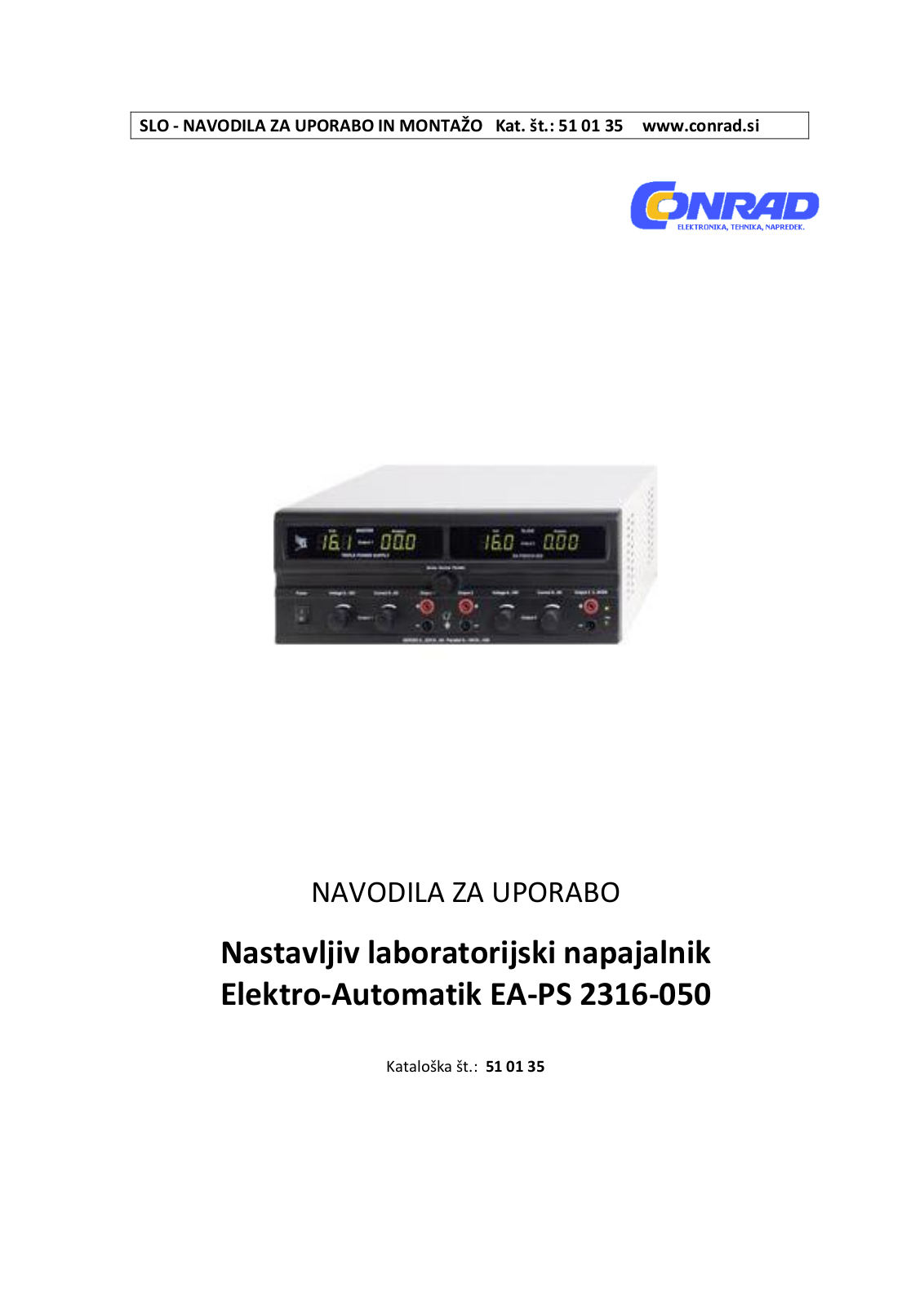 EA Elektro Automatik EA‐PS 2316‐050 Instruction Manual