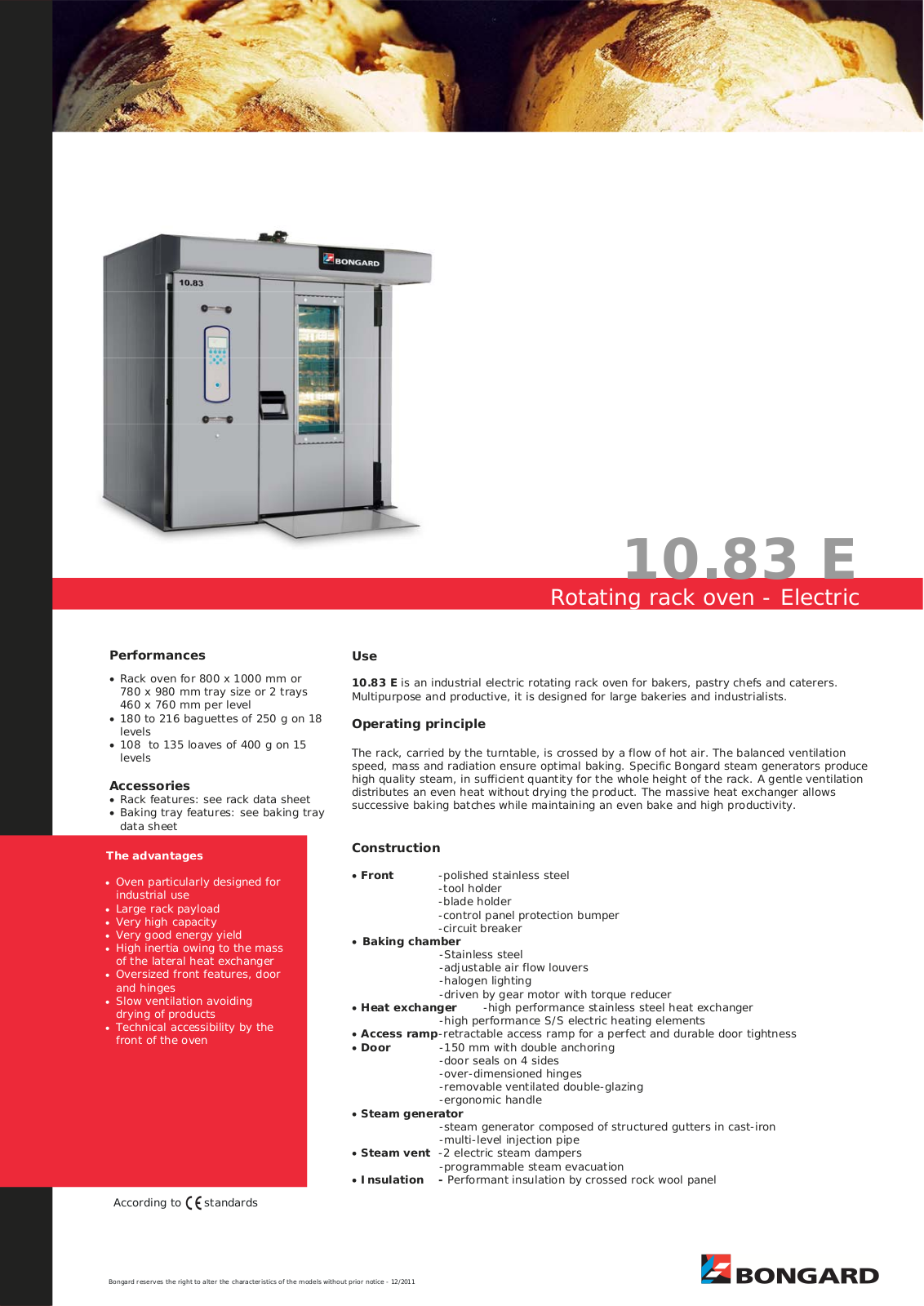 Bongard 10.83 E User Manual