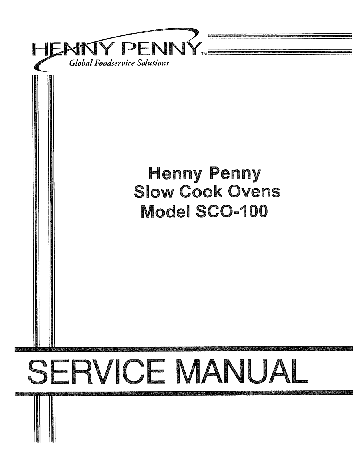 Henny Penny SCO-100 User Manual