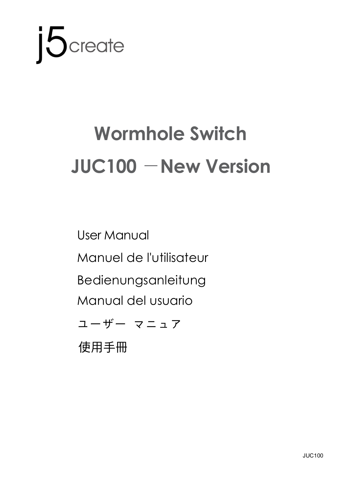 j5 create JUC100 User Manual