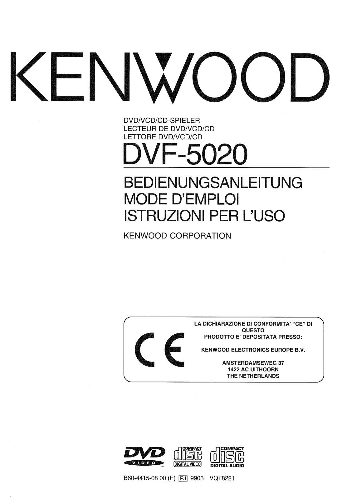 Kenwood DVF-5020 User Manual