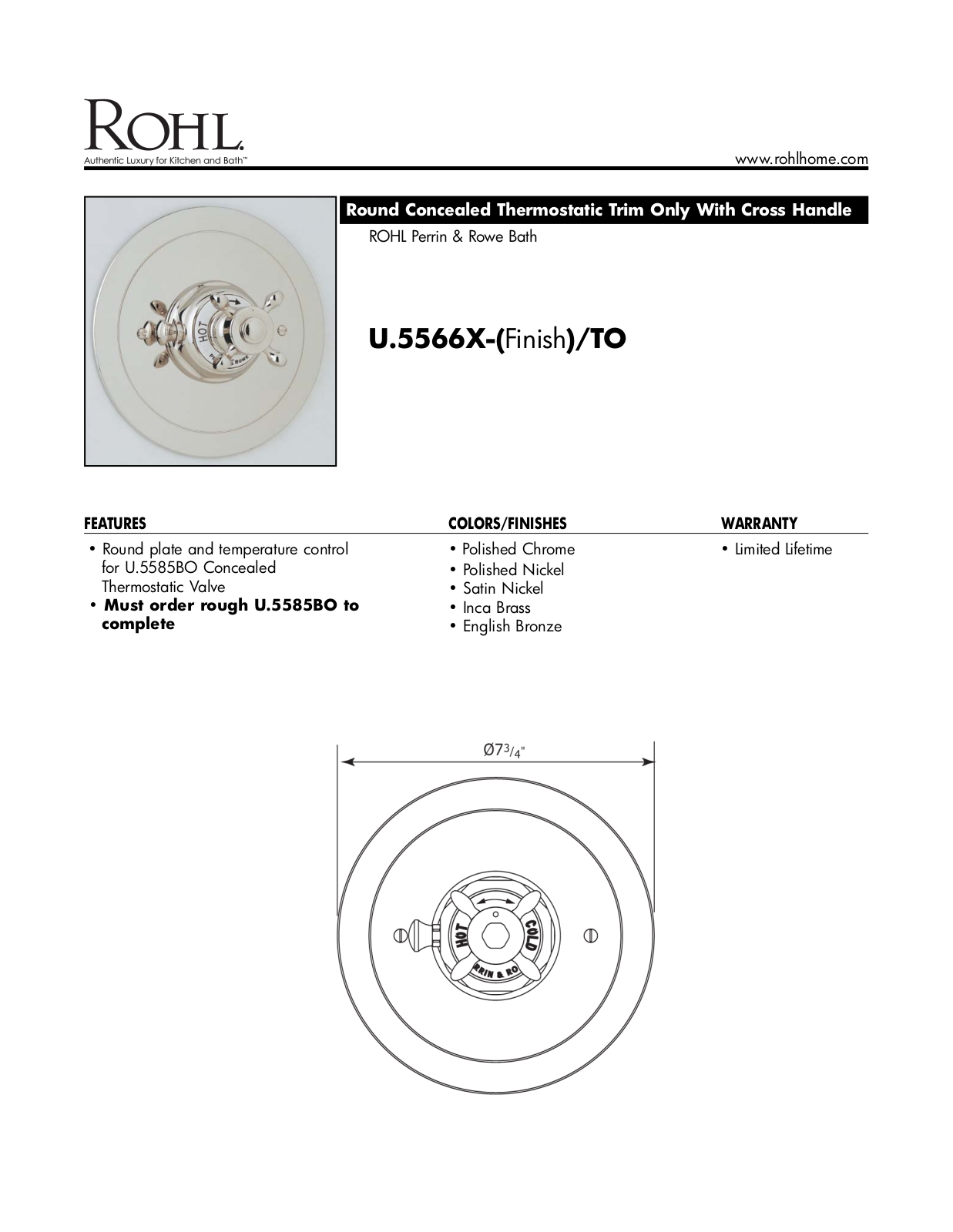 Perrin & Rowe XRH1027 Specifications - ManualMachine.com