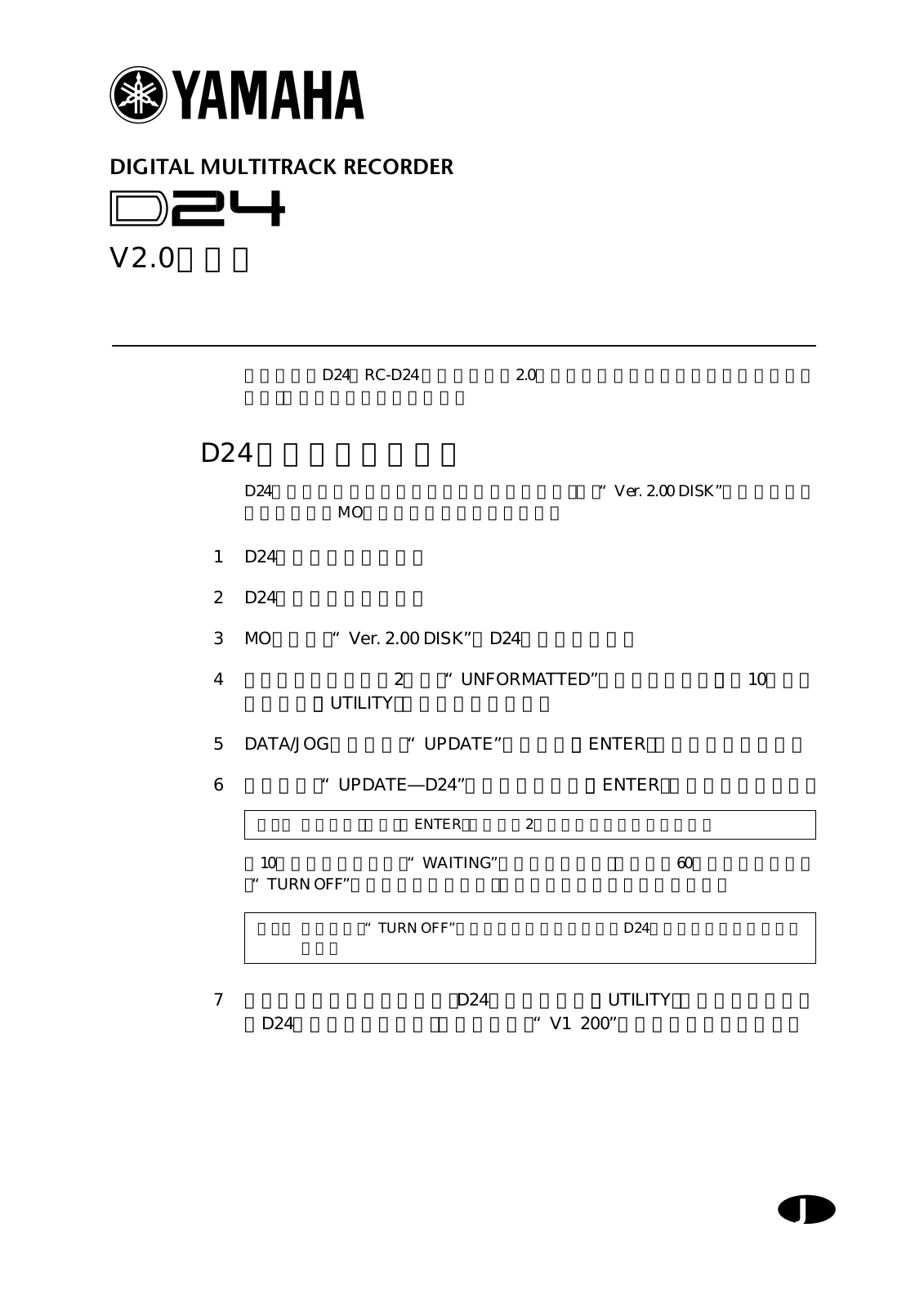 Yamaha D24 User Manual