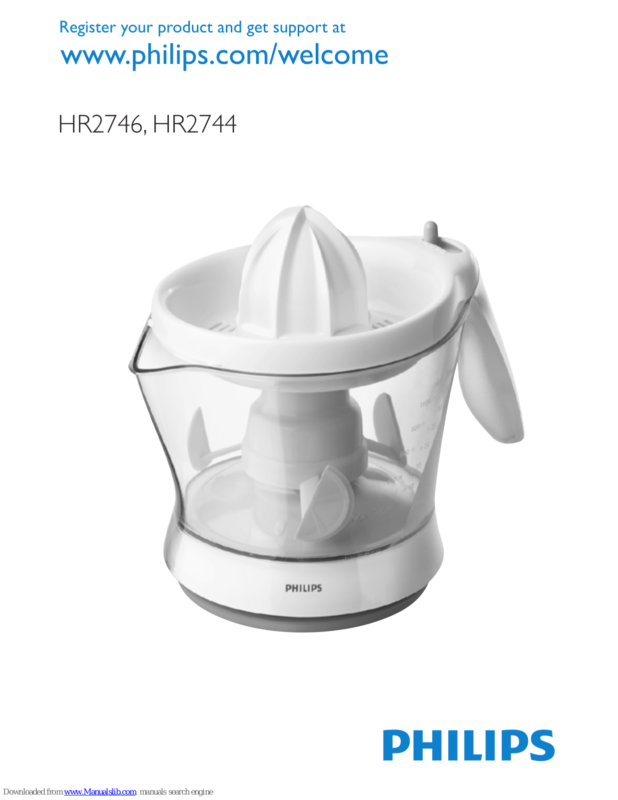 Philips HR2746/37, HR2746/36, HR2746/80, HR2746/55, HR2746/17 User Manual