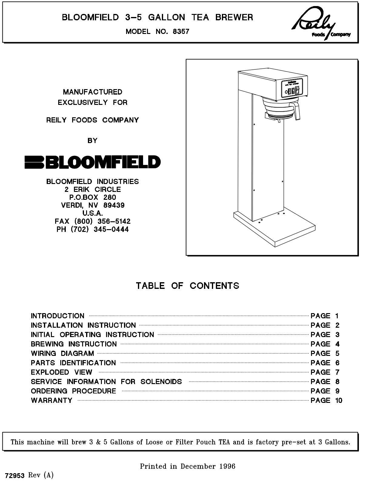 Wells 8357 Installation  Manual