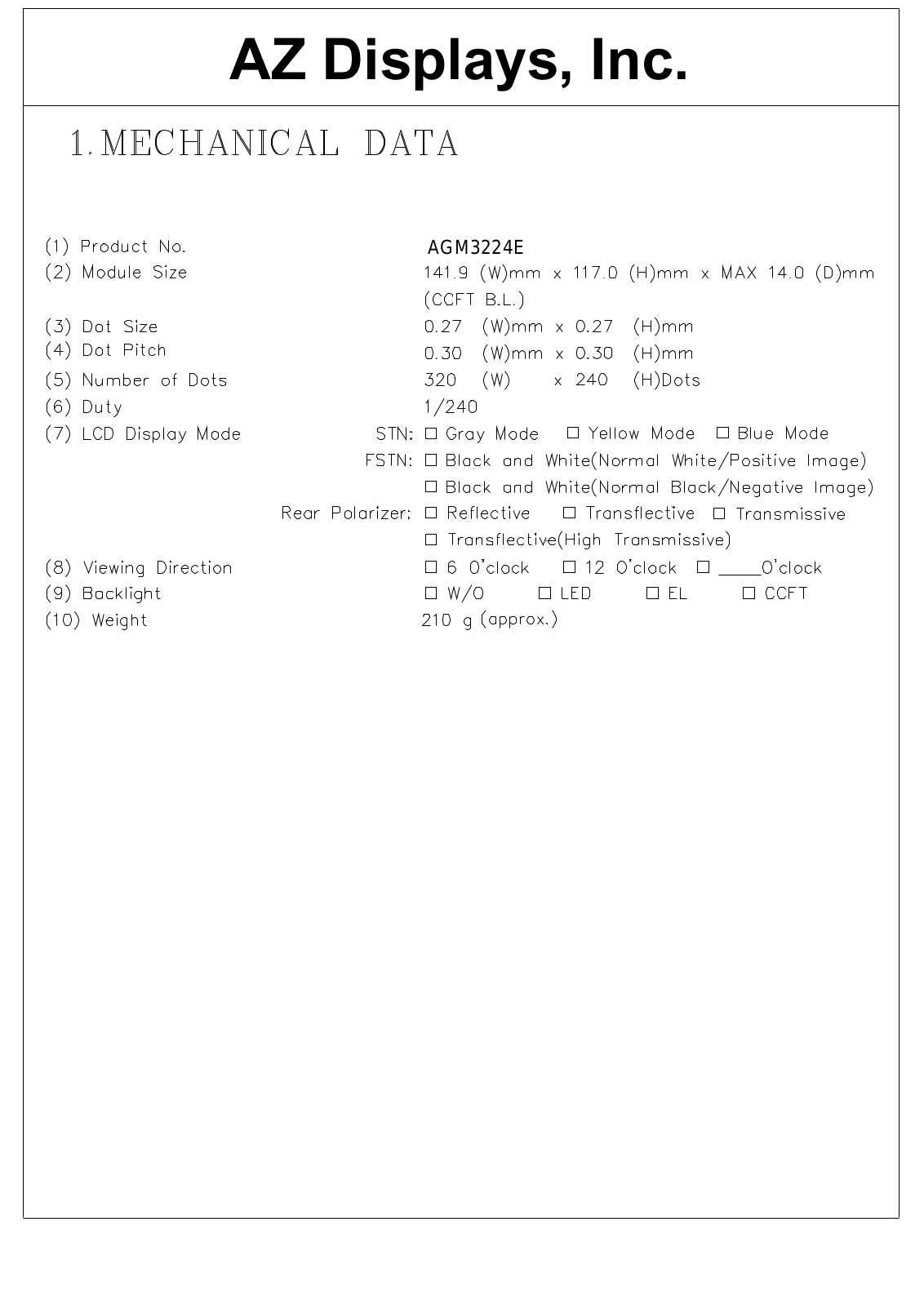 AZDIS AGM3224E-RL-YTS-T, AGM3224E-RL-YTD-T, AGM3224E-RL-YBS-T, AGM3224E-RL-YBD-T, AGM3224E-RL-GTD-T Datasheet