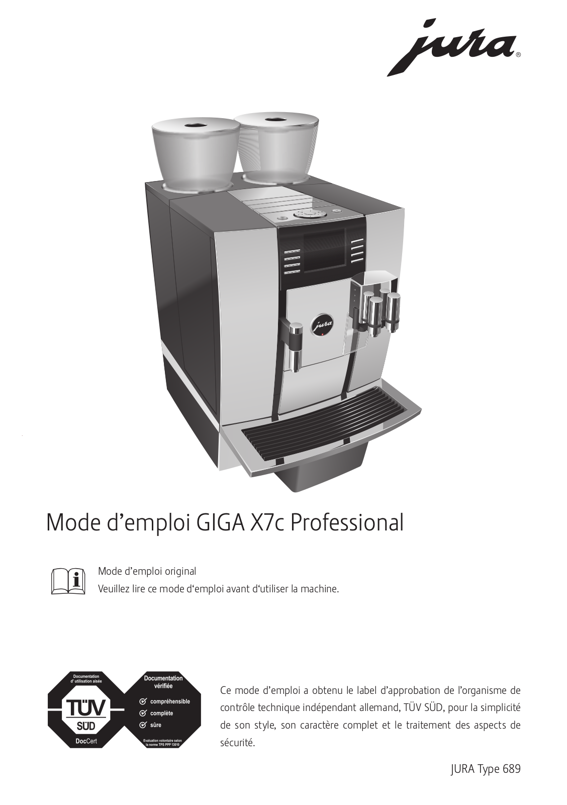 Jura GIGA X7c Professional User Manual