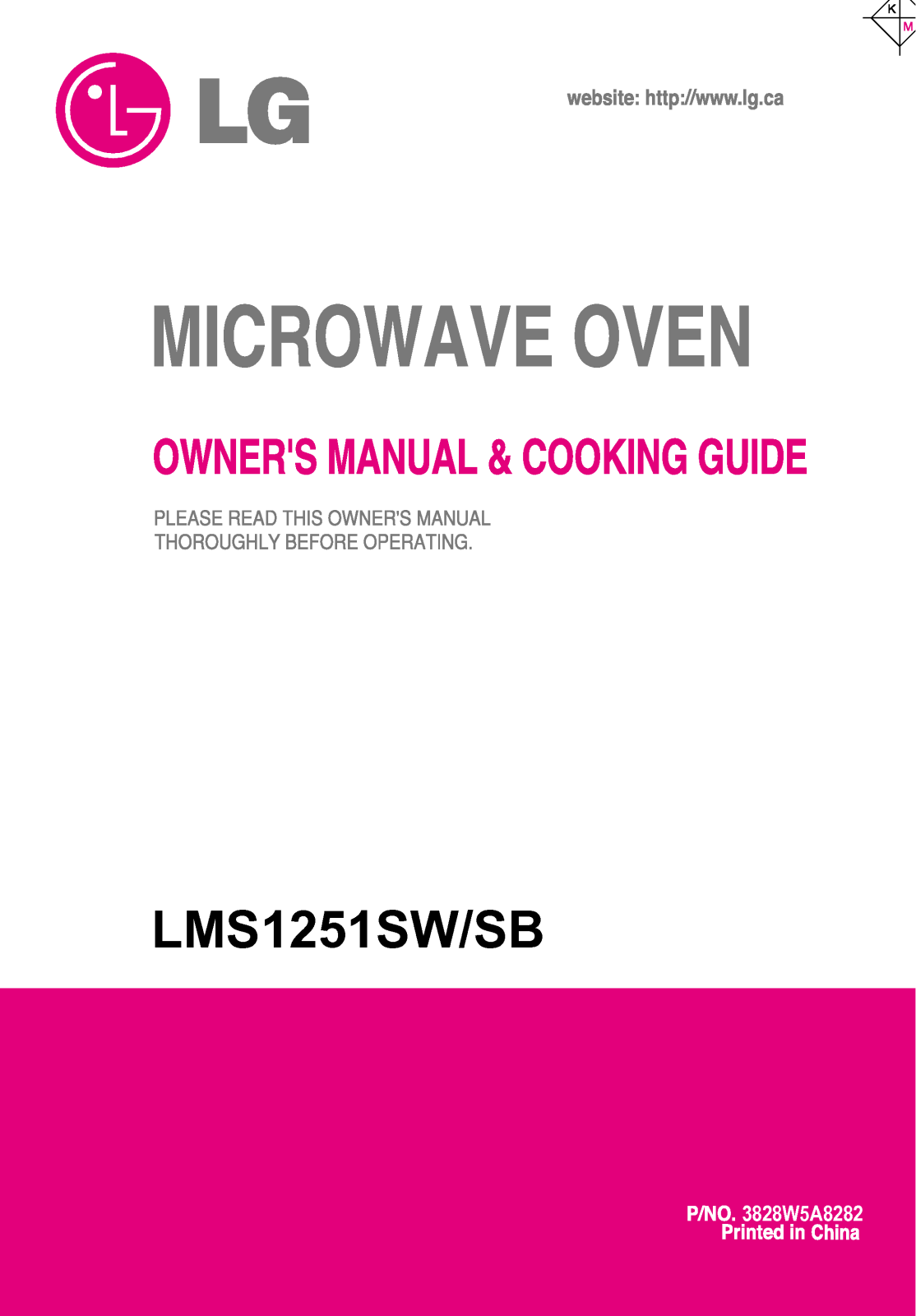 LG LMS1251SW User Manual