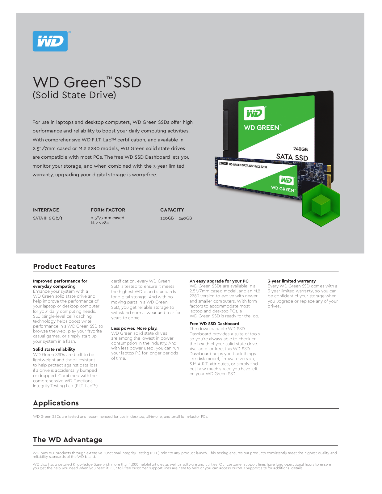 Western Digital WDS240G2GoA Service Manual