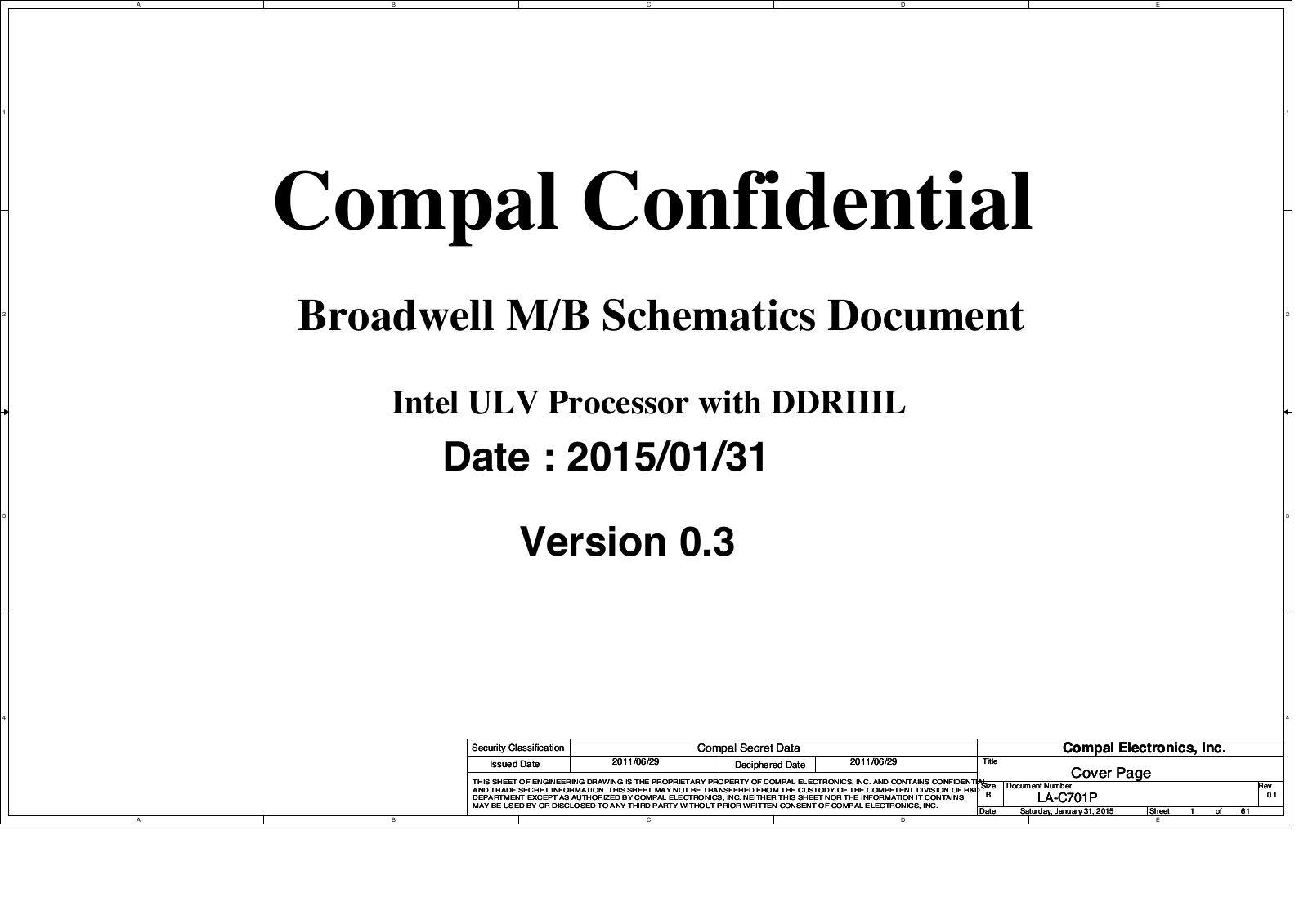 Compal LA-C701P Schematics